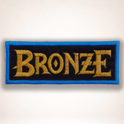 BRONZE – Gold logo - Blue border Patch